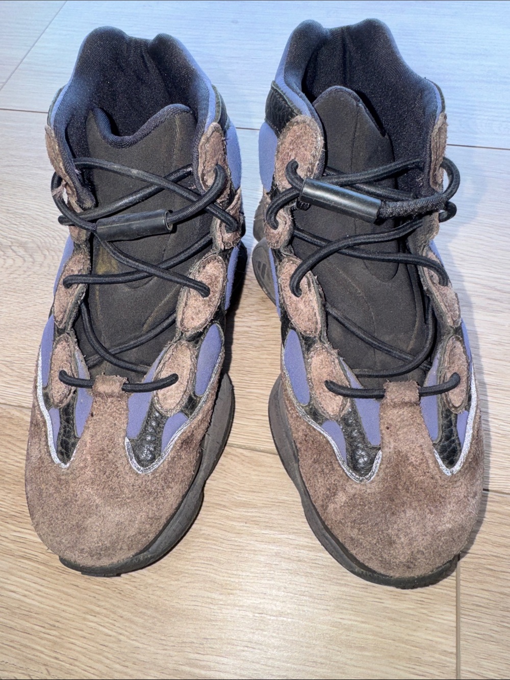 adidas Kids 500 High Pro Sneakers in Brown and Gray